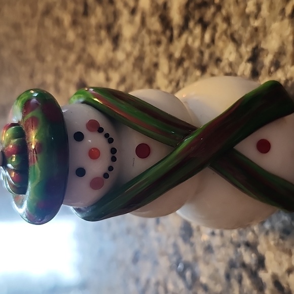 Corning NY Vitrix Hot Glass Studio Snowman Figurine - Picture 3 of 10